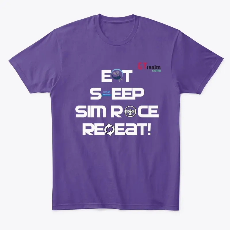 Eat Sleep Sim Repeat White logo